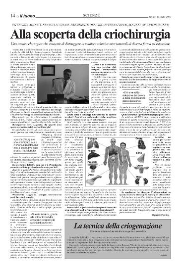 Alla scoperta della criochirugia